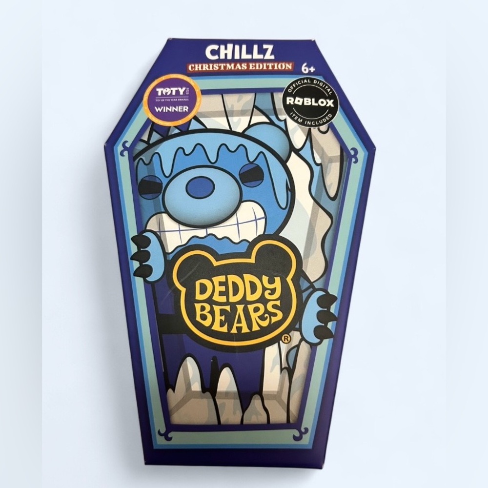Deddy Bears CHILLZ Coffin 6” Plush WITH ROBLOX DIGITAL ITEM - NEW SEALED